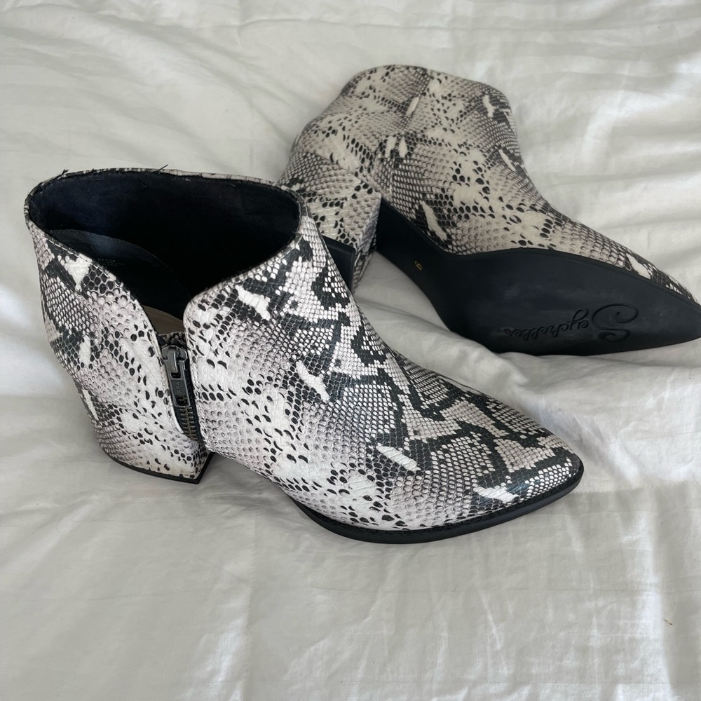 Seychelles Chaparrel Python Snake Skin Booties - image 6